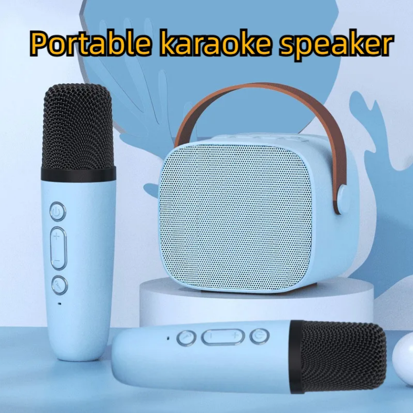 K1 Mini Karaoke, Portable Bluetooth Karaoke Speaker with 2 Wireless