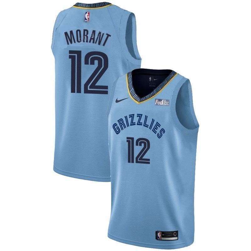 kor Men Memphis Grizzlies 12 Ja Morant Basketball Jerseys White Navy ...