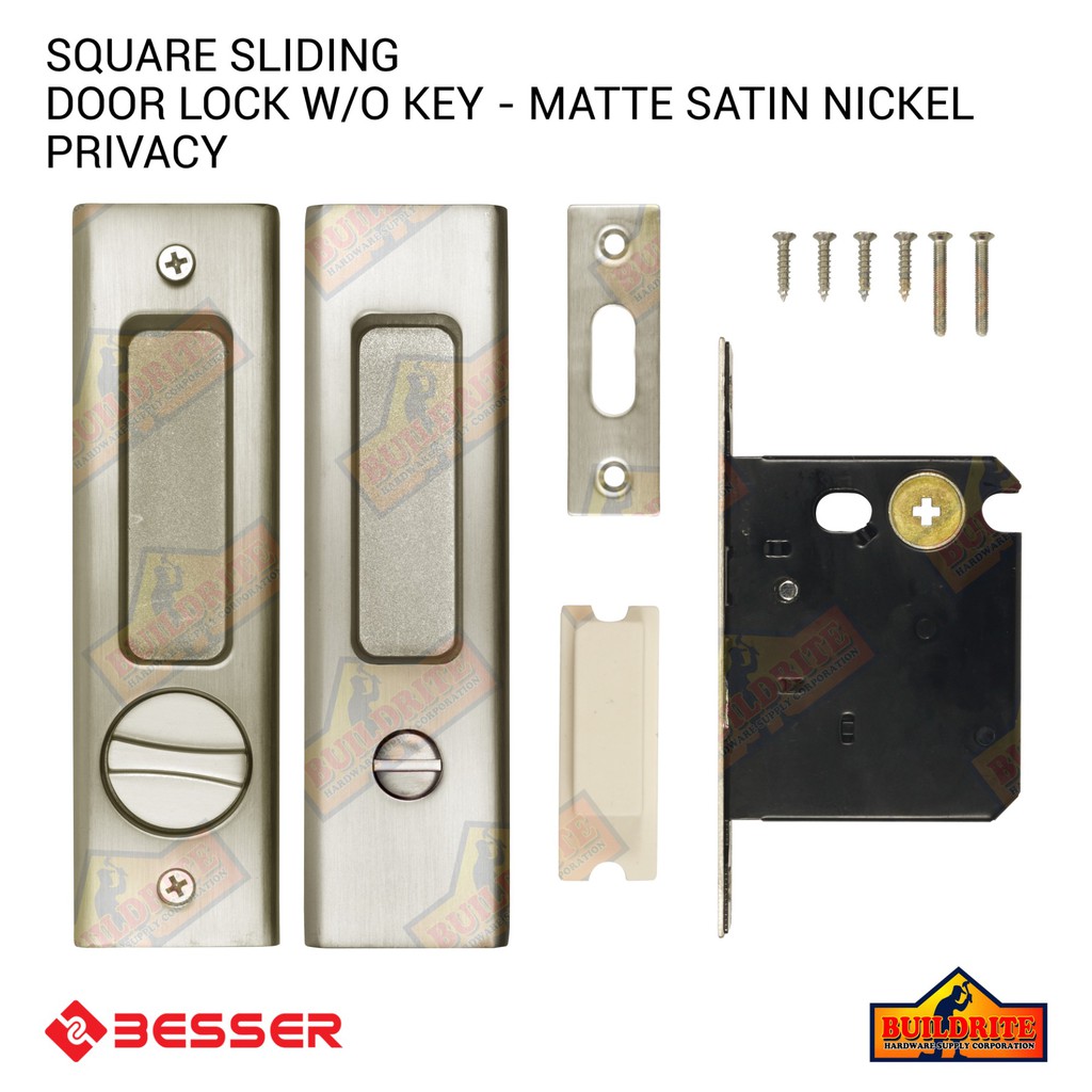 BESSER DL685P SLIDING DOOR LOCK PRIVACY MATT SATIN NICKEL Lazada PH