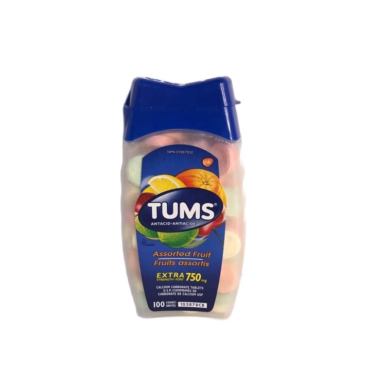 Tums Extra Strength Antacid for Heartburn Relief, 750mg, 100 tablets (SOLD PER BOTTLE) Lazada PH