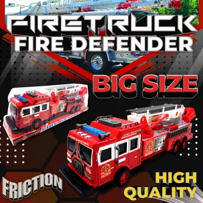 BIG SIZE & MEDIUM SIZE Educational Vehicle Simulation Ladder Truck Firetruck Toy