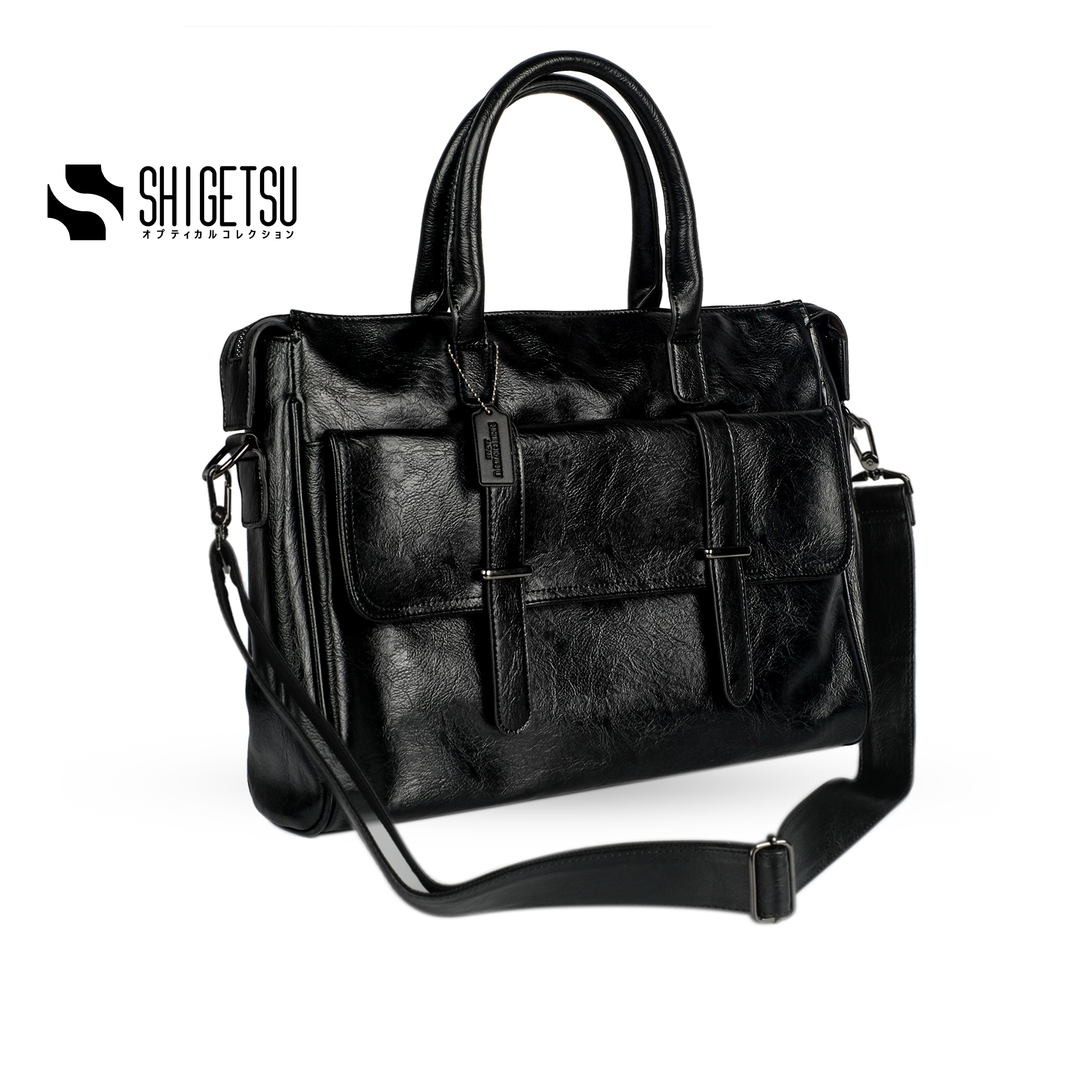 Shigetsu FUJISAWA Leather Laptop Bag Sling Bag for Men hand bag ...