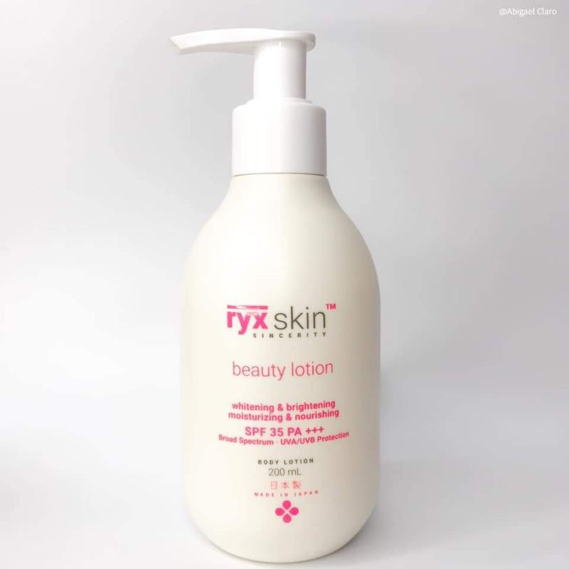Philippine spot Ryx BEAUTY LOTION SPF 35+++ Lazada PH