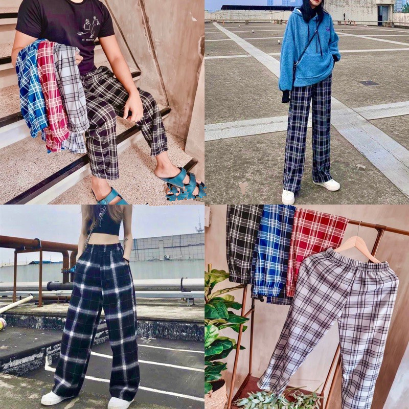 TRENDY PRANELA PLAID JOGGER PANTS 