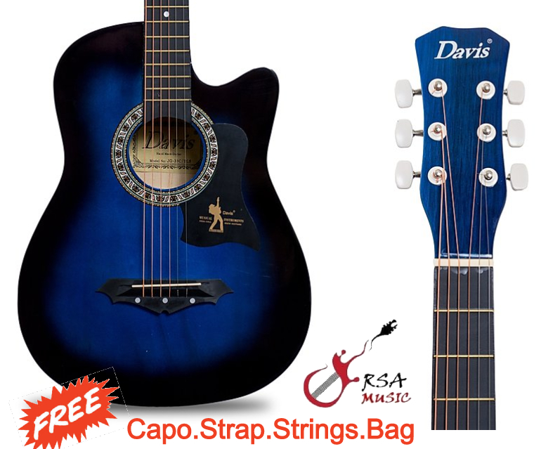 Original Davis Acoustic Guitar JG38C FREE CAPO, STRINGS, BAG, PICK
