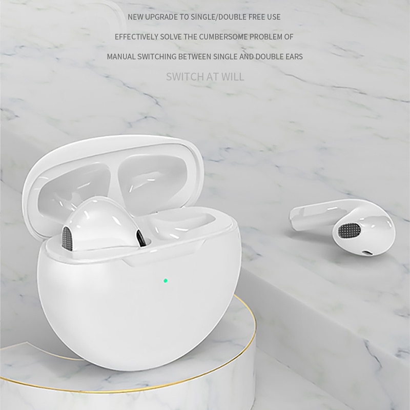 New PRO6 Wireless Bluetooth Headset Stereo Binaural TWS in-Ear Macaron J6 6 Th Generation Bluetooth Headset