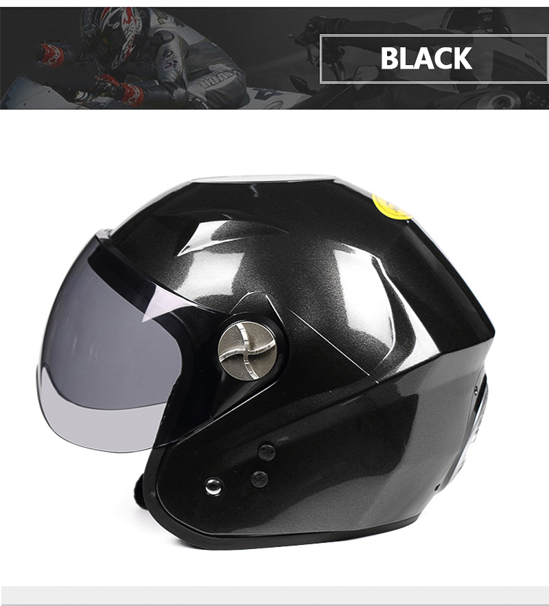Motor.cycle Mall Open Face Motorcycle Helmet Smart fan waterproof