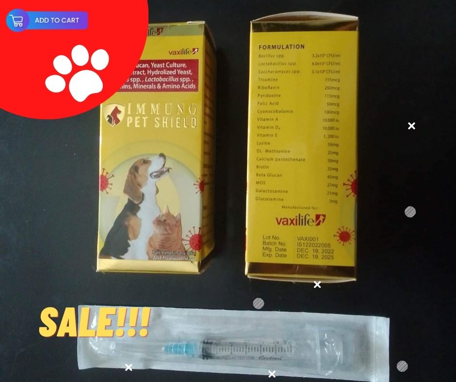 IMMUNO PET SHIELD for Dogs and Cats 120ml with FREE Syringe Lazada PH