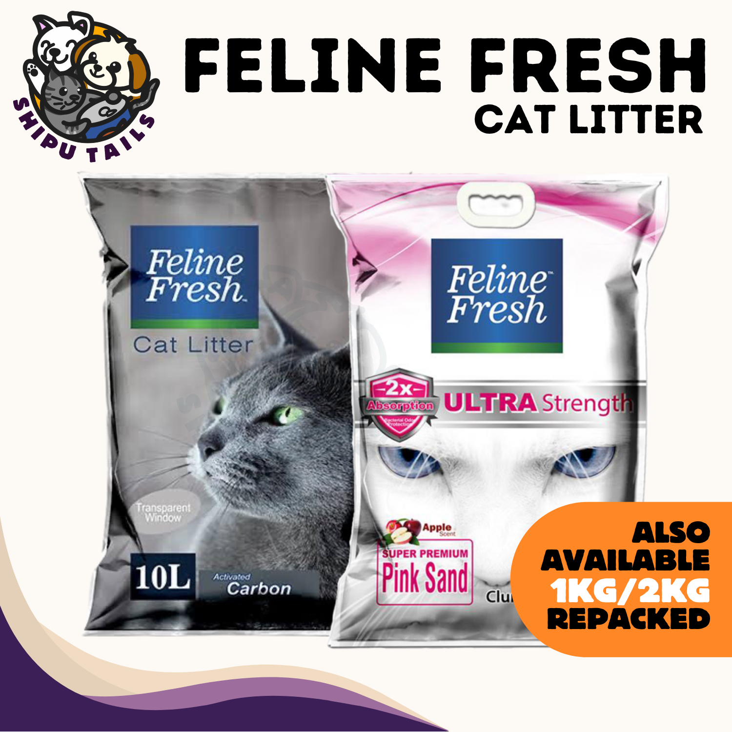 Feline Fresh Scented Cat Litter Quality Activated Charcoal Carbon