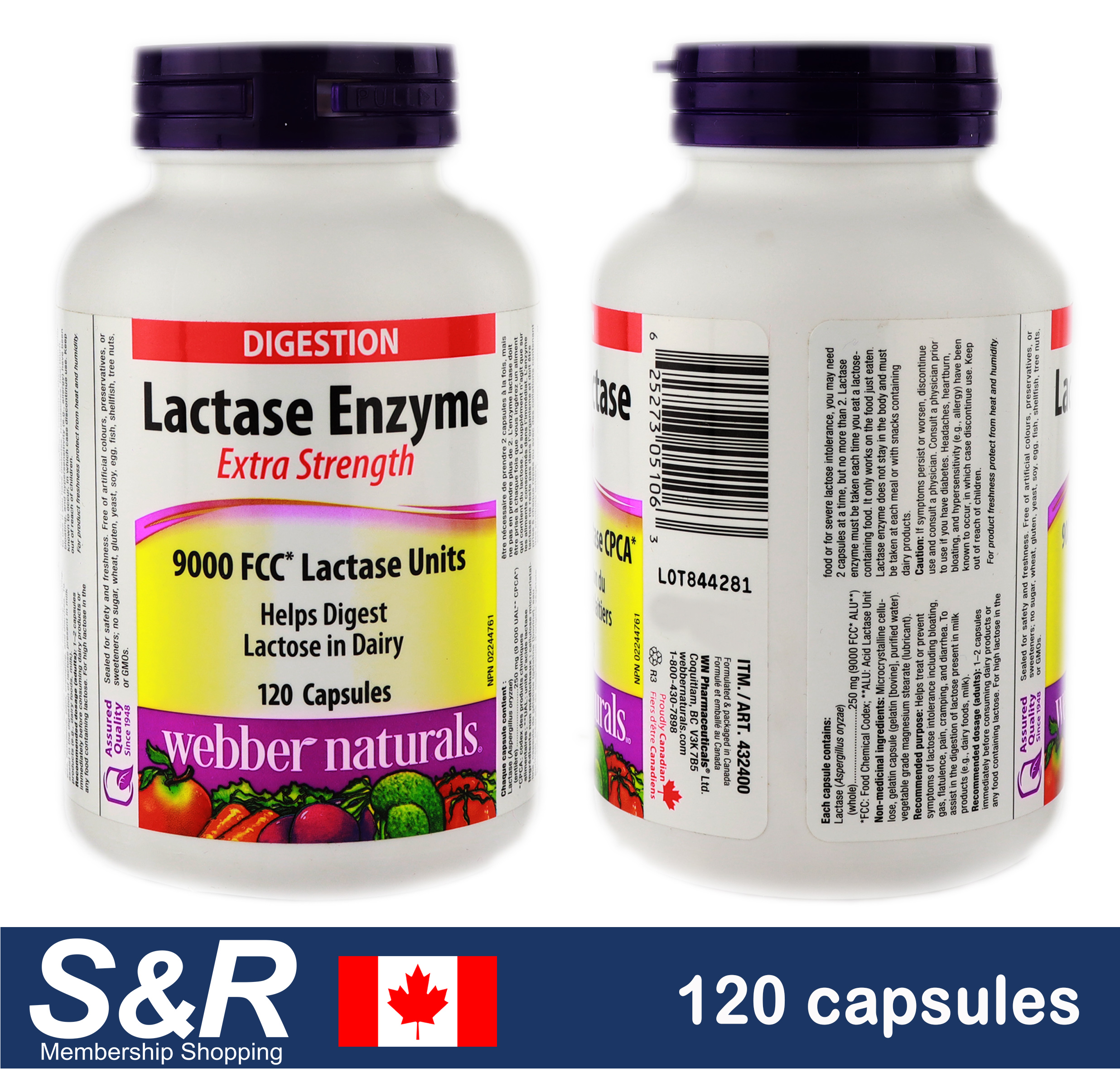 ber Naturals Lactase Enzyme Extra Strength 120 Capsules review and price