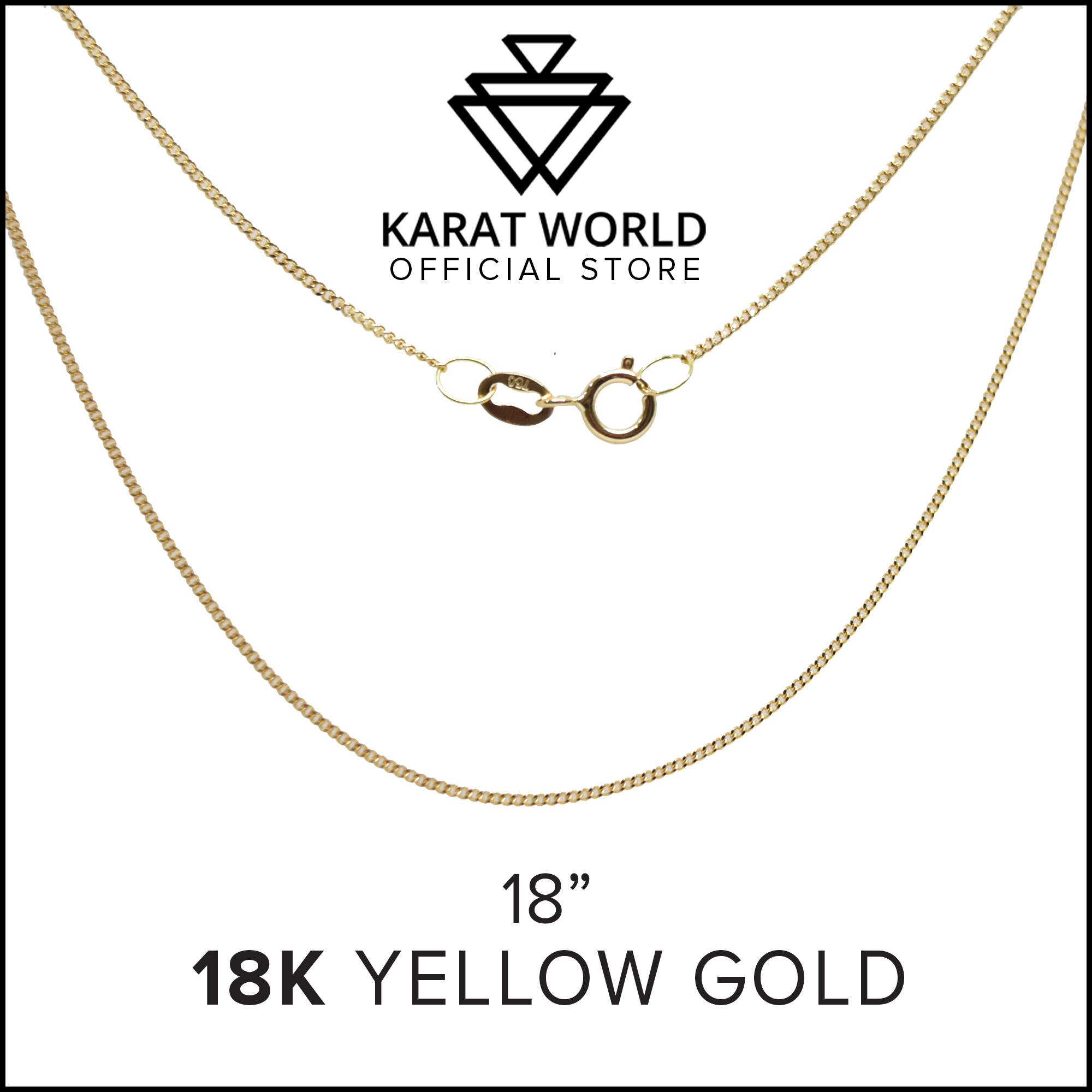 Karat World Gold Chain 18KT Fine Curb 