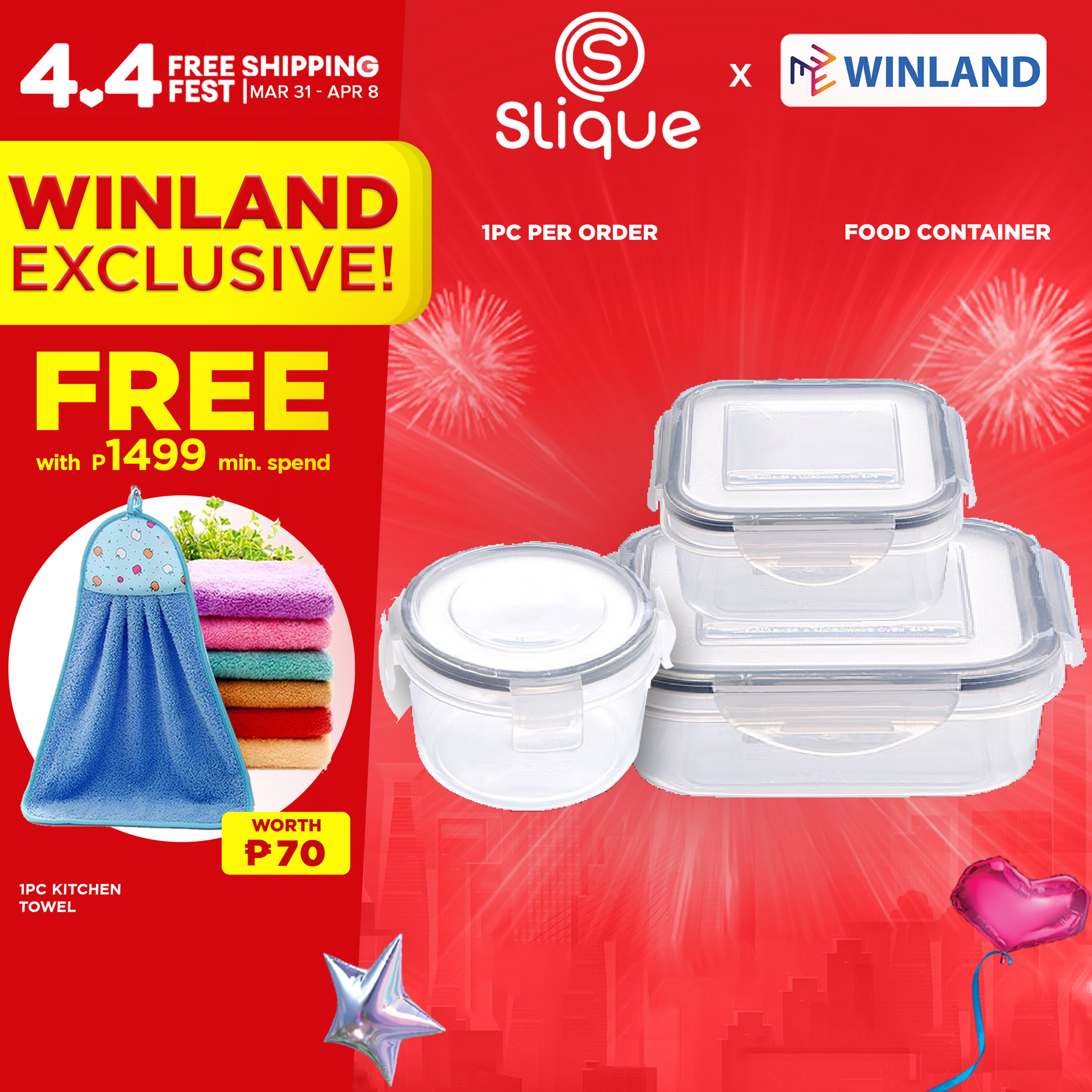 SLIQUE by Winland Premium PP Food Container Storage Container Airtight