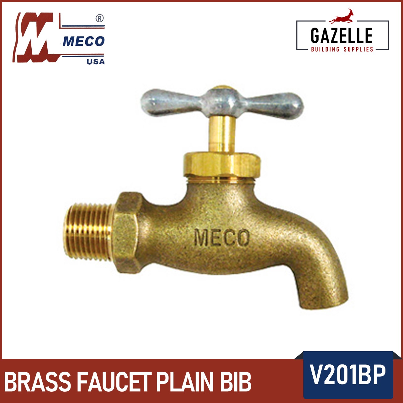 Meco Multipurpose Brass Faucet Plain Bib Hose Bib And Chrome Faucet Plain Bib Hose Bib