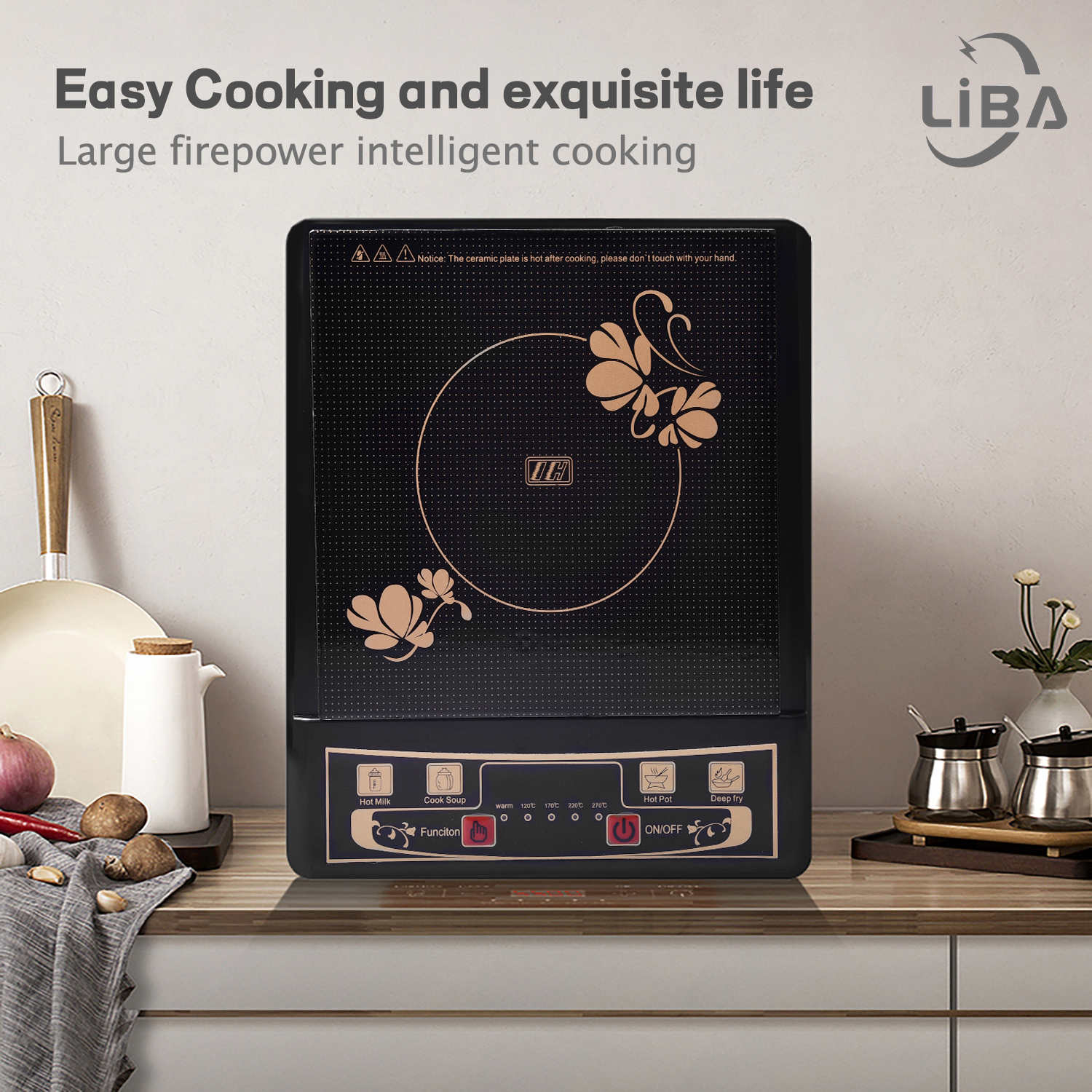 LIBA Induction Cooker 2200W MultiFunction Inverter Cooker Hot Plate Electric Stove Cookers