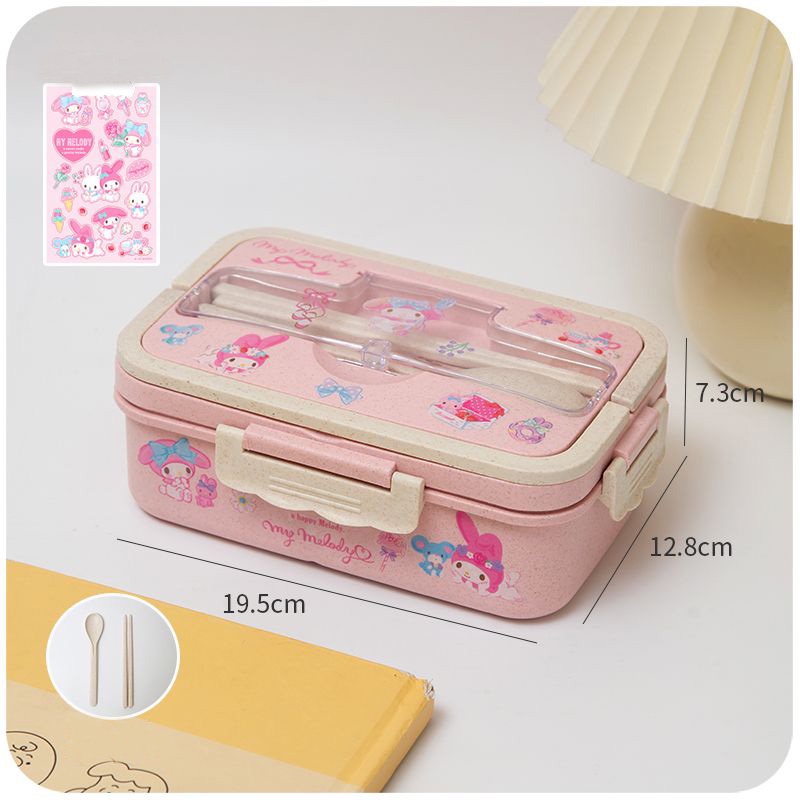 Kuromi Lunch Box Kawaii Anime Cinnamoroll My Melody Sealed Leak Proof ...