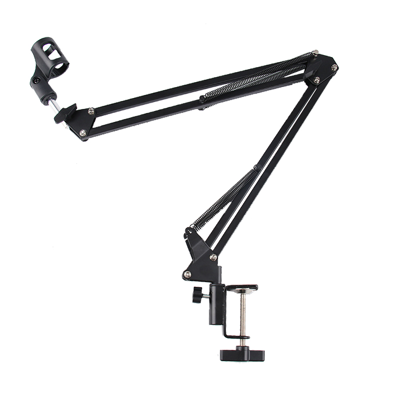 Adjustable Microphone Suspension Boom Scissor Arm Mic Stand Made Durable Steel