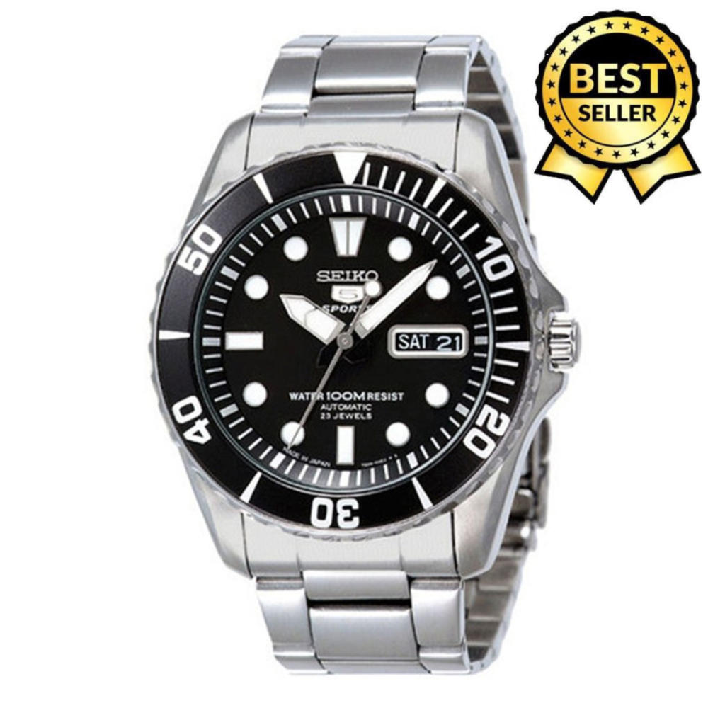 S K 0 Sub SNZ Expensive 5 23 Automatic Hand Movement Water Resist Day & Date Silver Black Men's Watch | Lazada PH