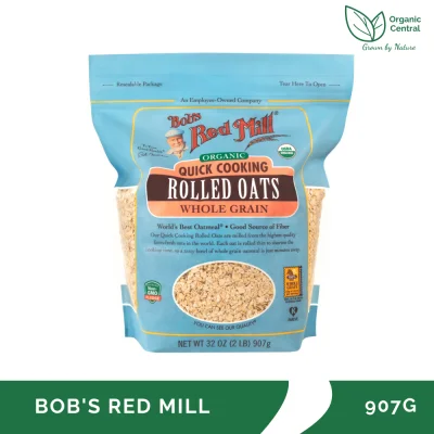 Bob's Red Mill Organic Quick Cooking Rolled Oats Whole Grain 907g