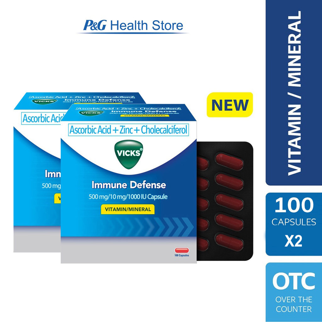 Vicks Immune Defense Multivitamins Capsule 100s [3month pack] (Vitamin
