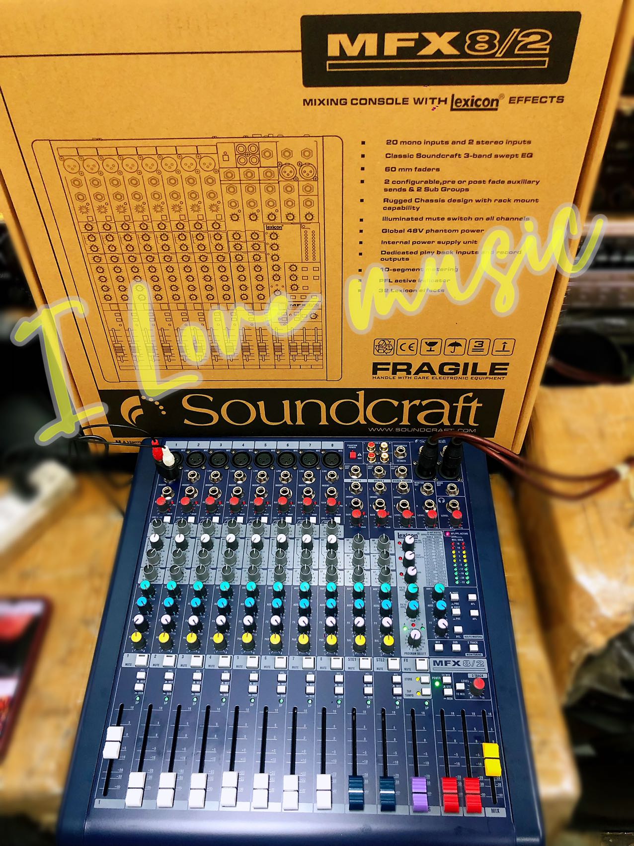 Professional Soundcraft mixers MFX 8/2 with builtin 24bit digital