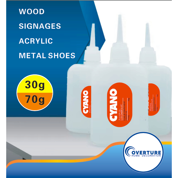 CYANO Adhesive Industrial Cyanoacrylate CYNO Fast Super Glue Quick Dry Tarpaulin Acrylic Lazada PH
