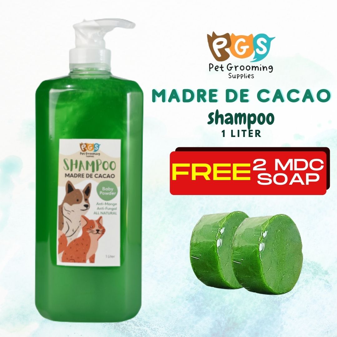 COD Madre De Cacao Dog Shampoo Baby Powder (Green) Scent 1 Liter