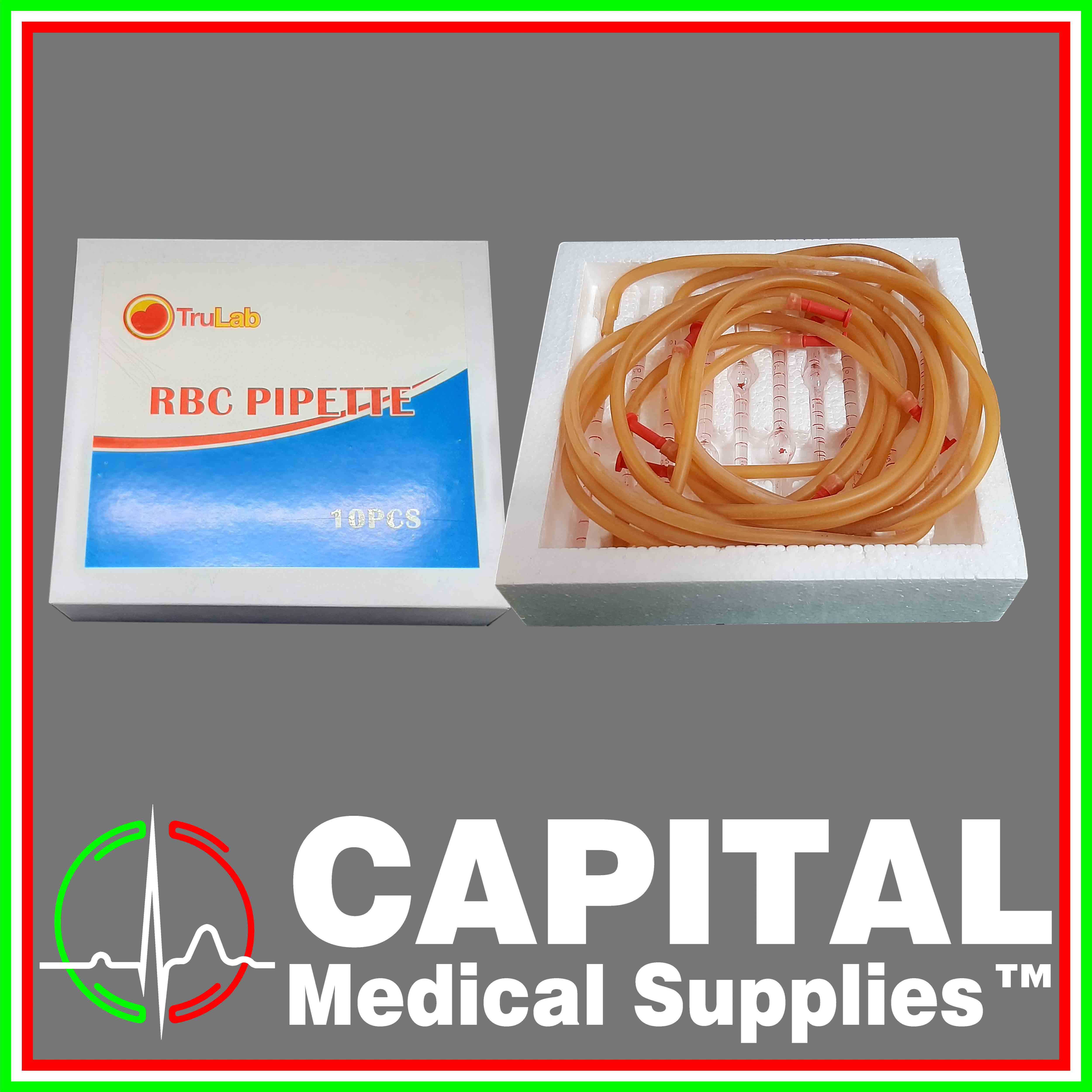 RBC Red Blood Cell Pipette, WBC White Blood Cell Pipette 1 pc (TRULAB