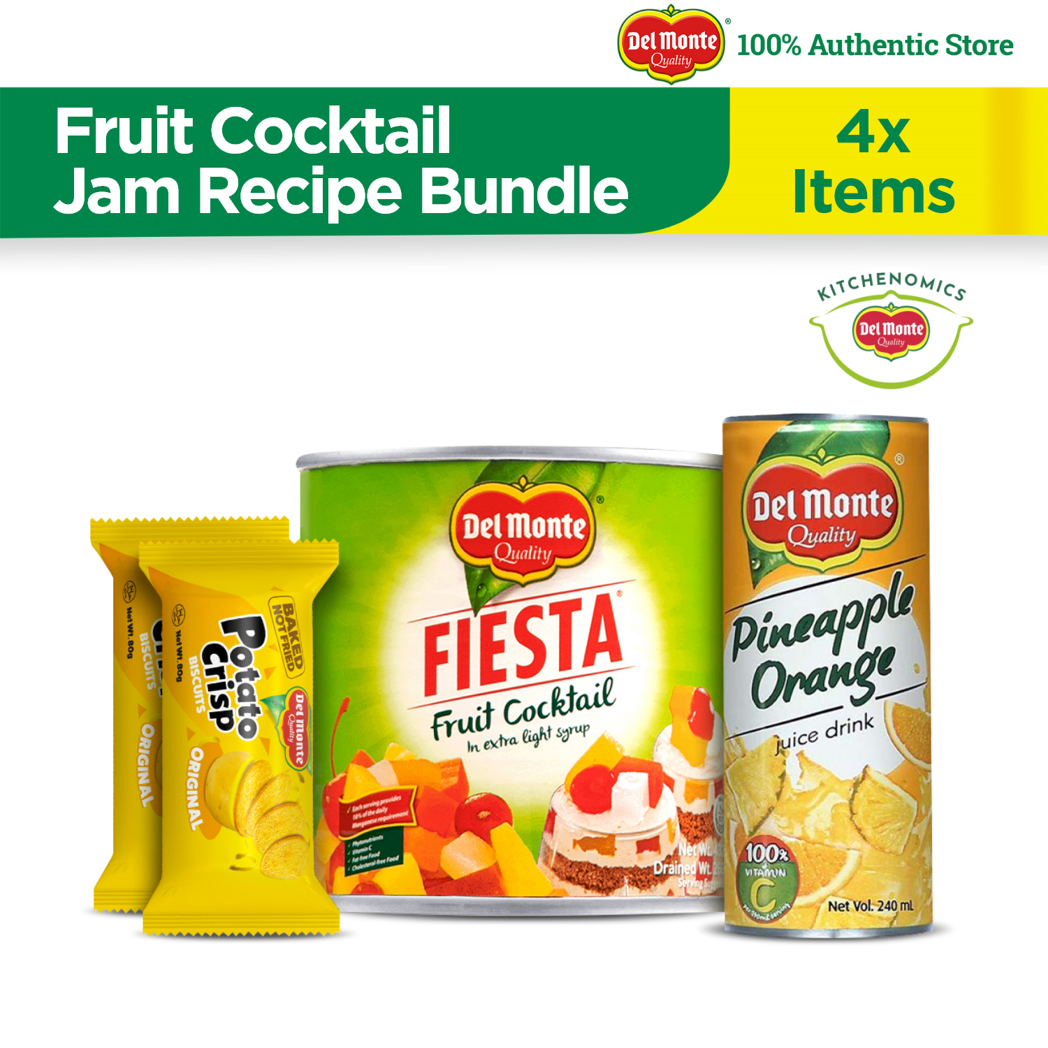 DEL MONTE KITCHENOMICS® Recipe Bundle Fruit Cocktail Jam x 4 Items
