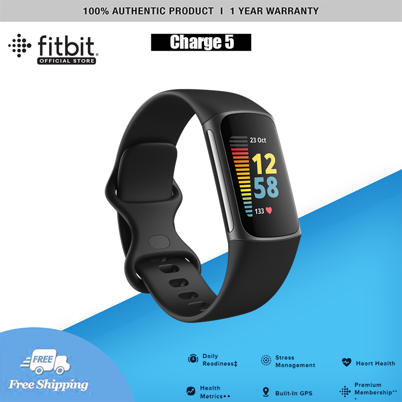 Fitbit Charge 5 Fitness Tracker Smartwatch Bracelet, Sports Watch Heart