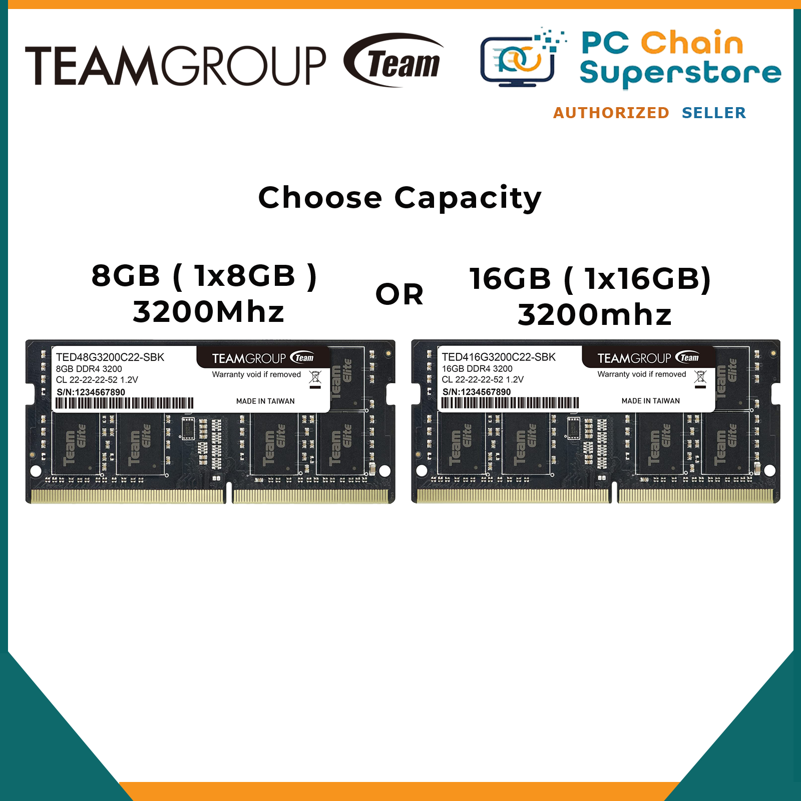 Team Group Elite 8GB 16GB 3200mhz DDR4 CL22 Sodimm Memory for