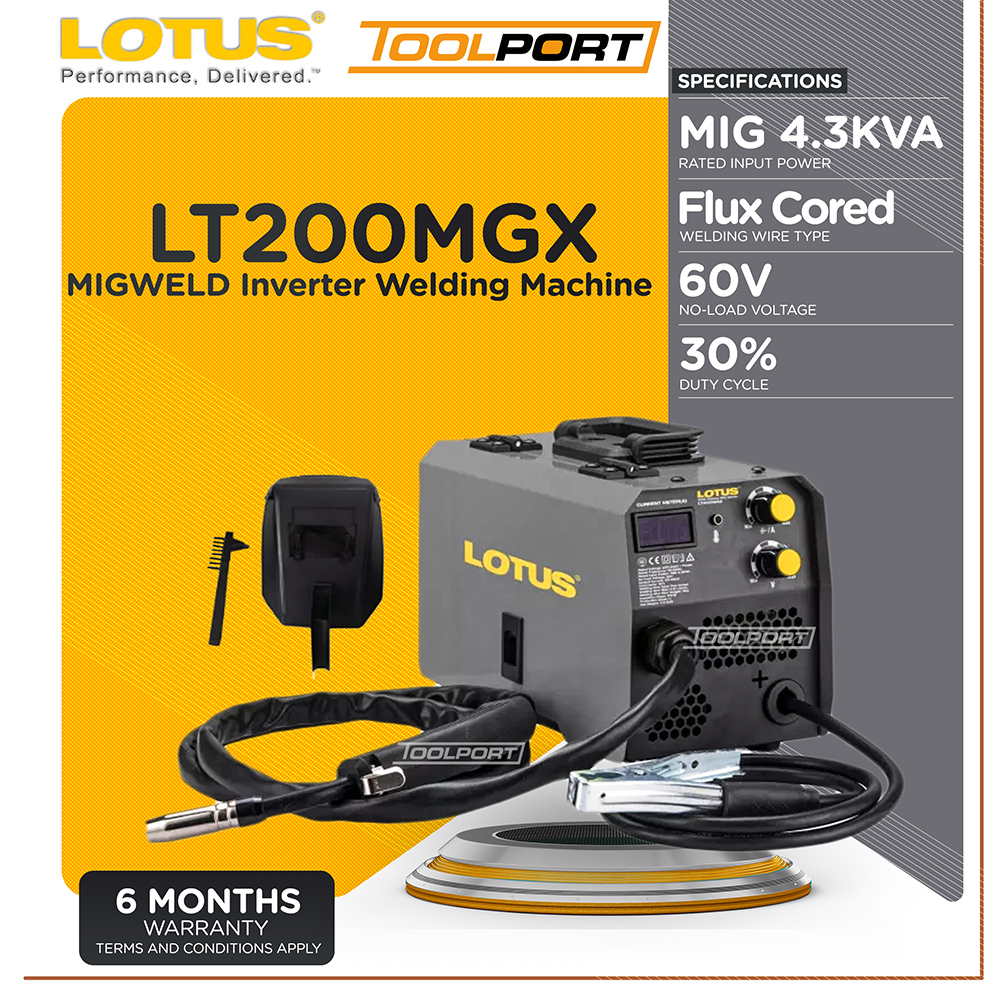 Lotus LT200MGX MIGWELD Inverter Gasless MIG Welding Machine ( 200A