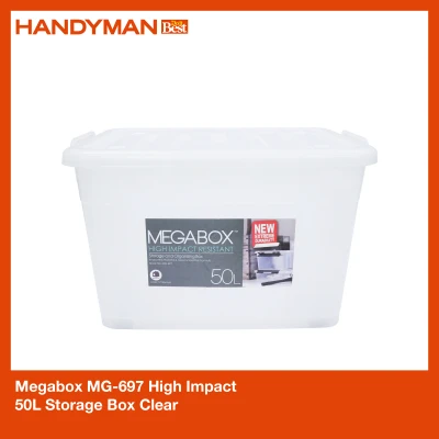 Megabox MG-697 High Impact 50L Storage Box Clear