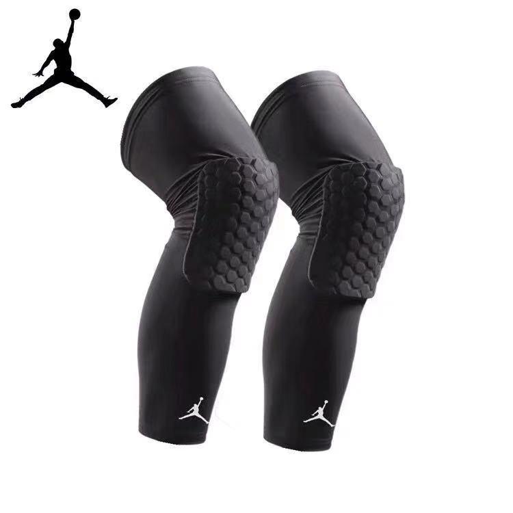 2pcs Black Jordan Knee Shin Sleeves Sports Basketball Kneepads