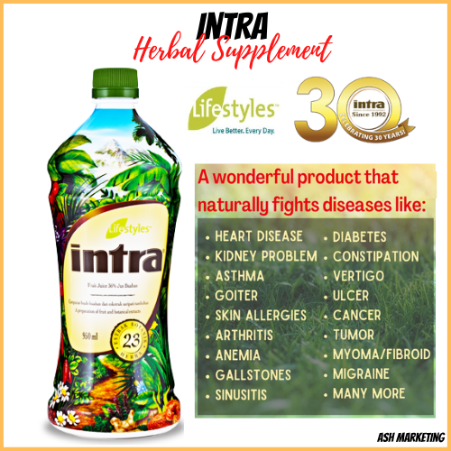 LEGIT DISTRIBUTOR Intra Herbal Supplement 950 ML Intra Lifestyles