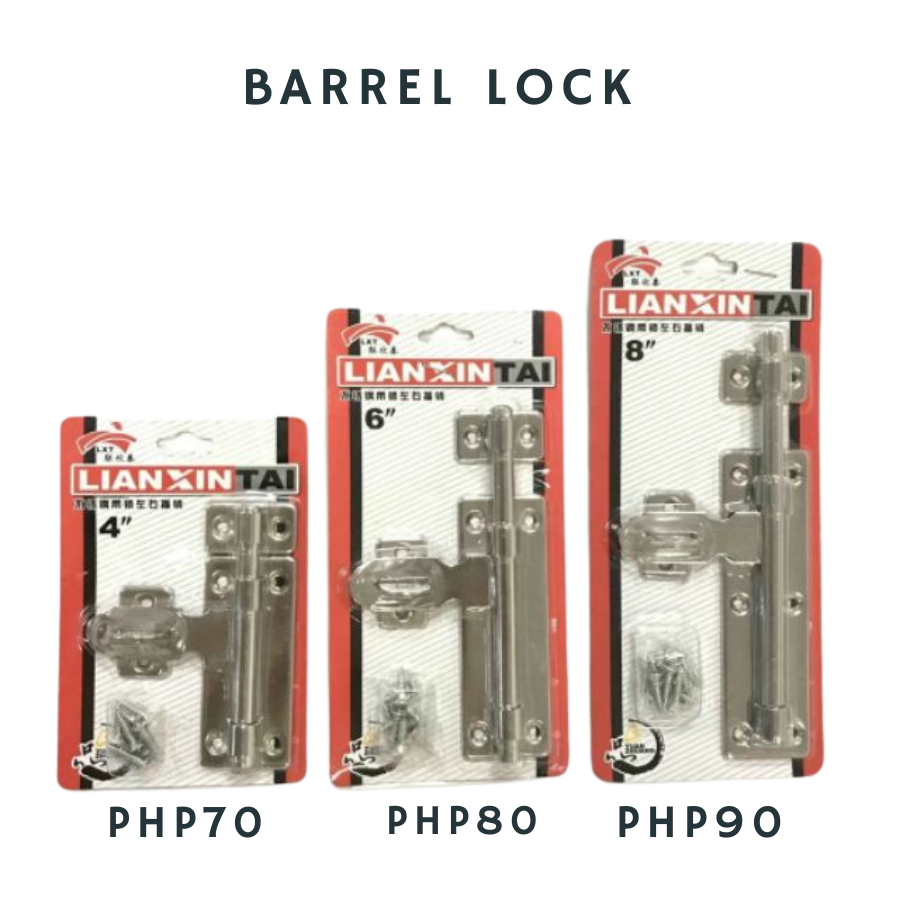 Door Security Slide Latch Lock, 3 inch Barrel Bolt with Solid Heavy