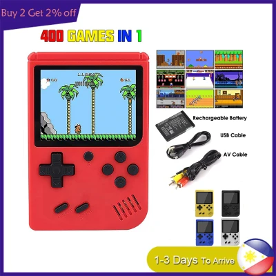 【Support TV output】400 Games Retro Gameboy Rechargeable TV Player Mini Portable Game Console 8 Bit 3.0 Inch Built-in Game Box Classic Retro Gamepad Gift Children