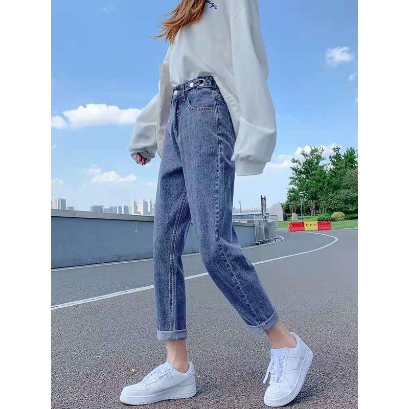 Buy SweatyRocks Womens Casual Boyfriend Jeans High Rise Denim Pants with  Pocket Blue M at Amazonin