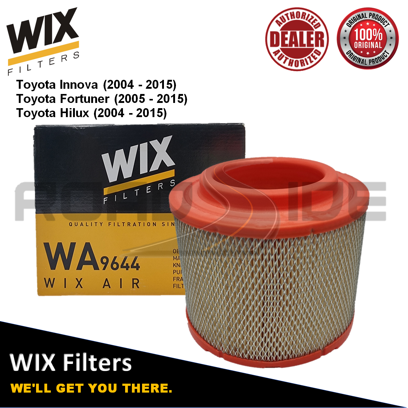 WIX Engine Air Filter WA9644 for Toyota Innova (2004 2015), Toyota Fortuner (2005 2015) and