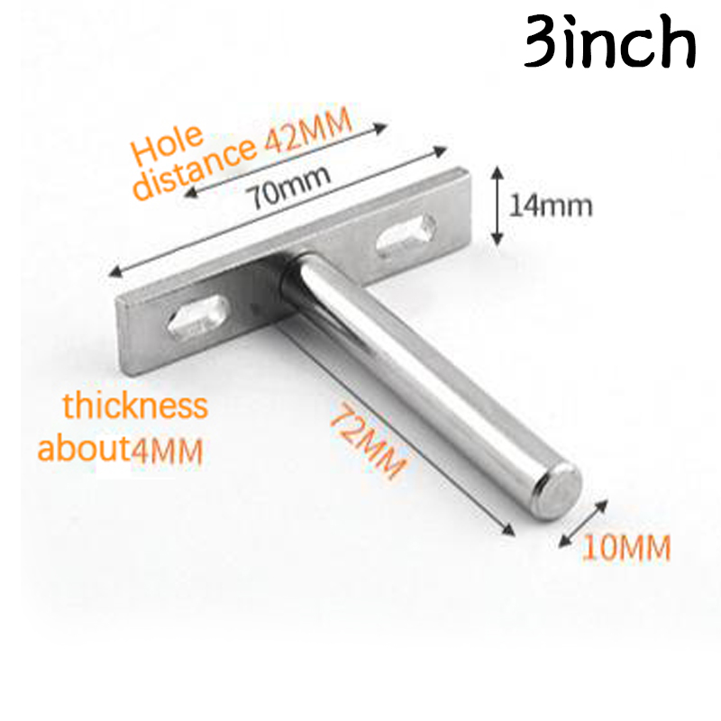 1PC Floating Shelf Brackets 3/4/5 inch Tshaped Invisible Wallmounted