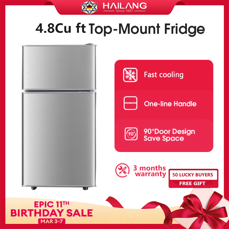 HAILANG twodoor refrigerator, 138L4.87Cu ft ,60L2.11Cu ft refrigerator