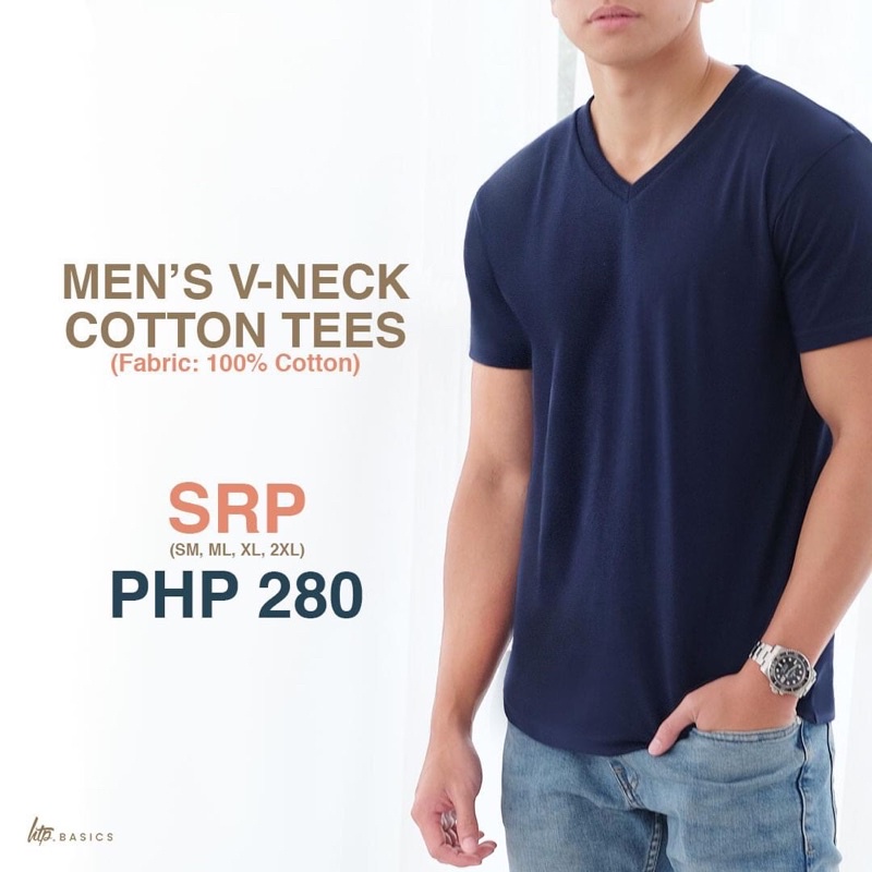 HTP Basics Mens Vneck | Lazada PH
