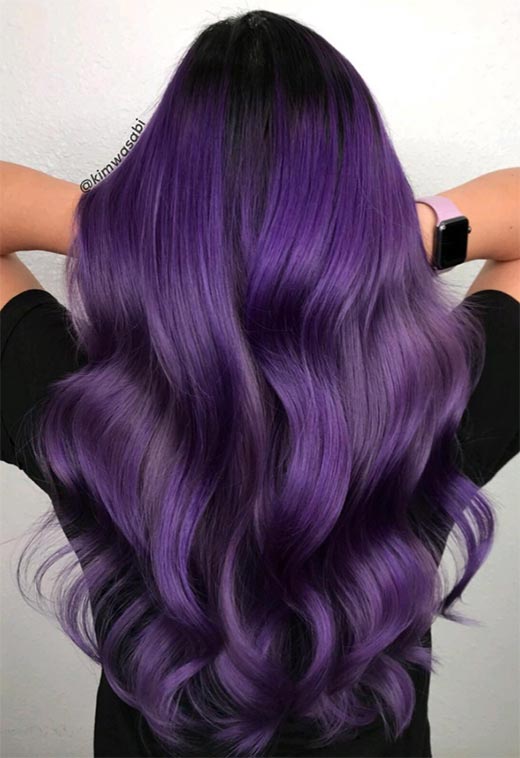 Dark Plum Violet Eggplant Hair Coloring Permanent Hair Color  Violet  Fashion Hair Color (Bleaching required) | Lazada PH