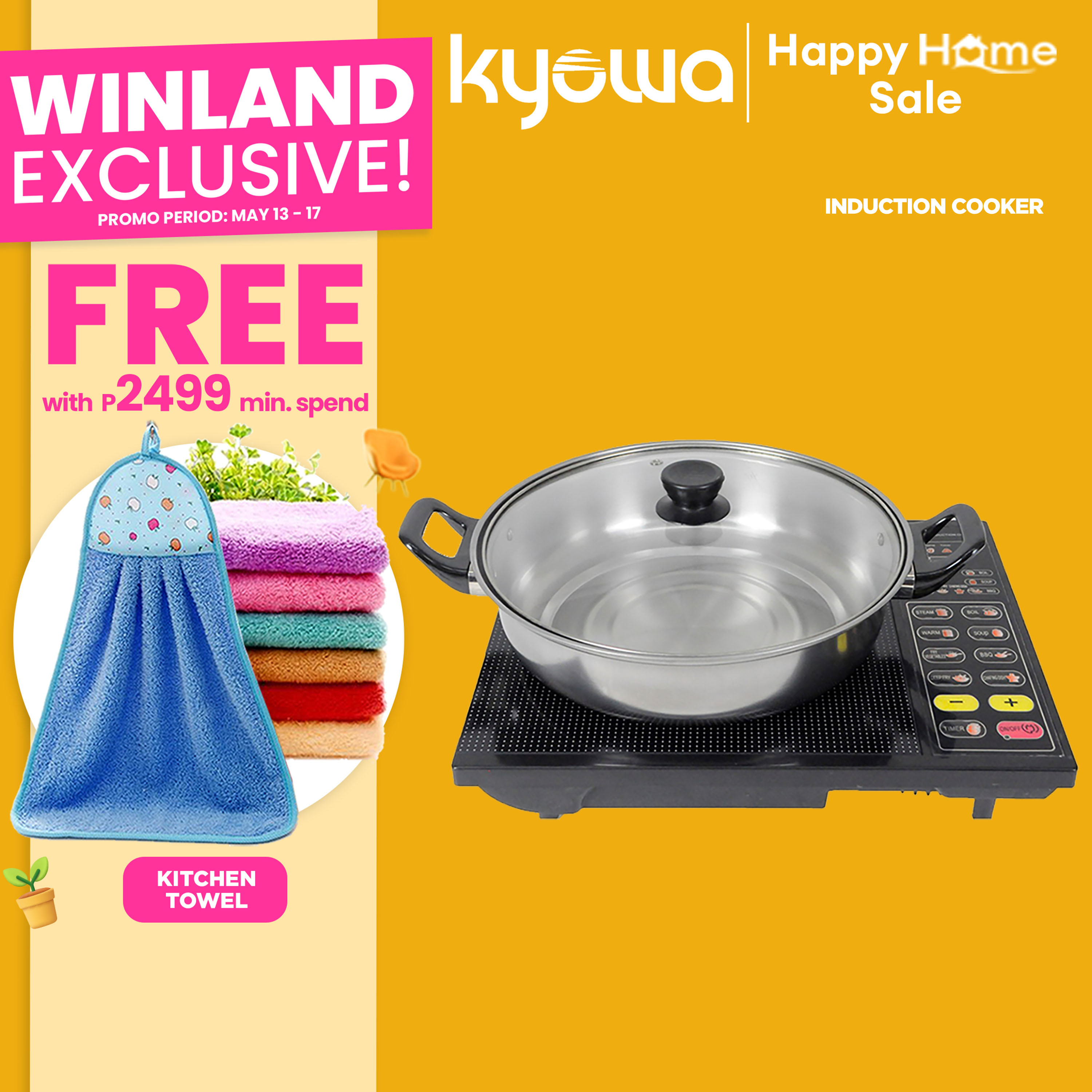 KYOWA by Winland Induction Stove with Pot Electric Stove KW3645 (Black