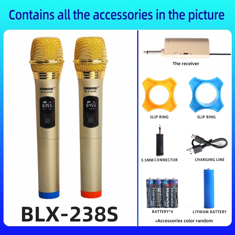 Shure Wireless Microphone BLX238 Dual Handheld Microphone with