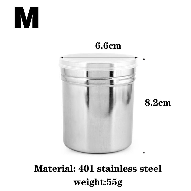 Stainless Steel Powder Shaker Powder Sugar Shaker with Lid Pepper Sugar
