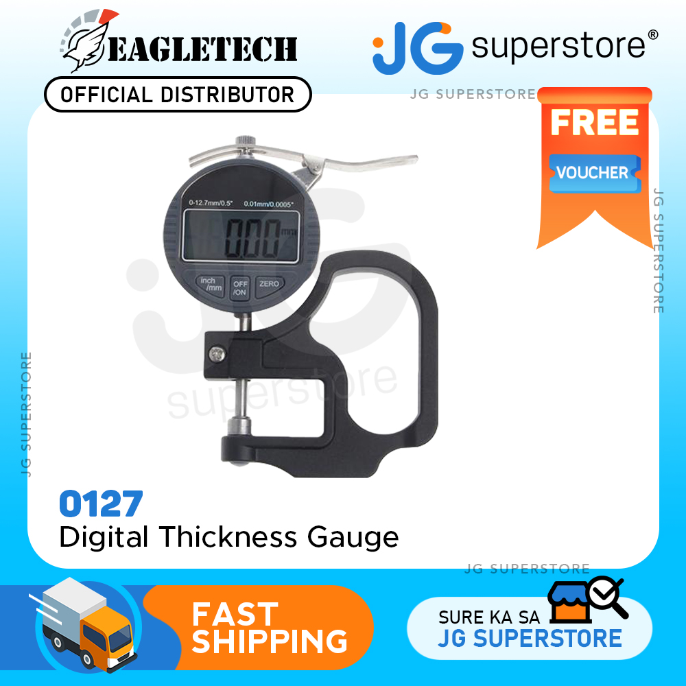 Eagletech 012.7mm Electronic Micrometer Digital Thickness Meter Gauge