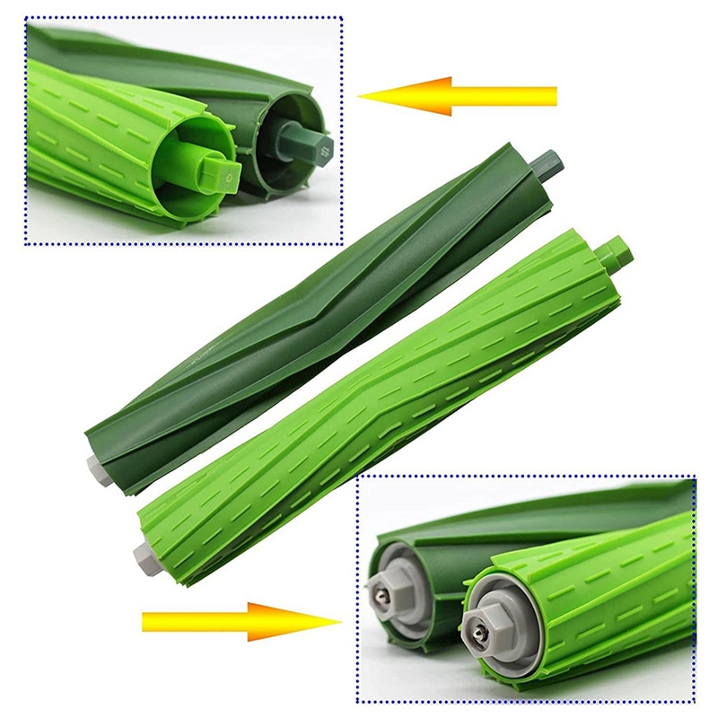 1 Pair Main Brush Roller Brush for IRobot Roomba I7+ E5 E6 Robot Vacuum