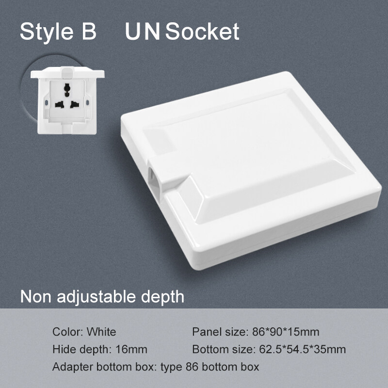FHM Wall Hidden Socket Invisible Socket 86 Type Embedded Panel