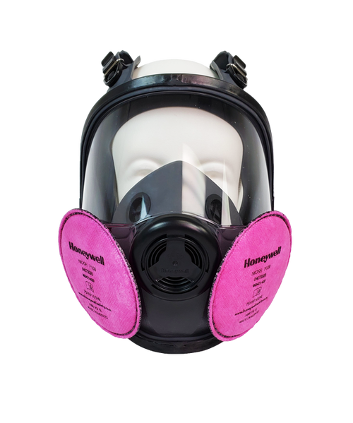 Honeywell Full Face Mask North RU6500 w/ 75FFP100 P100 Filter Silicone