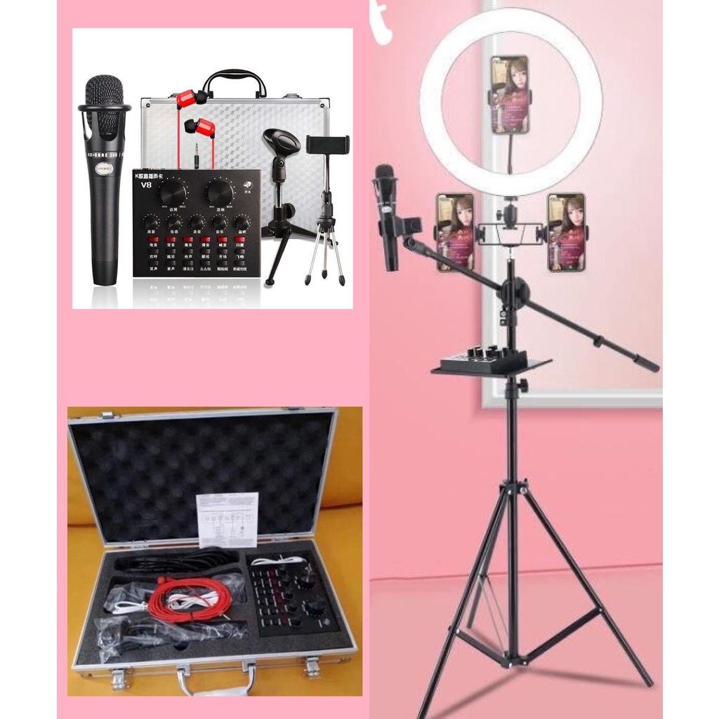 magic sing microphone 100 Original Meet BM800 Mic Condenser Set With